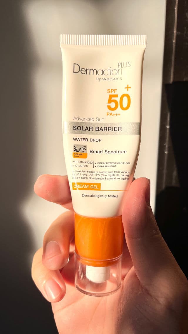 Dermaction Plus by Watsons Advanced Sun Water Drop Cream Gel SPF50 review photo by vinci