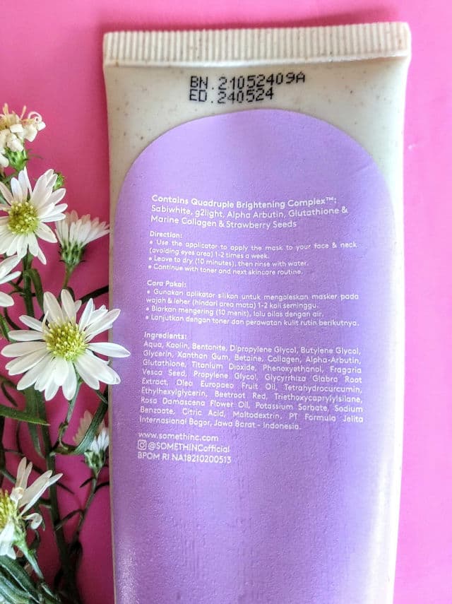 Somethinc Skin Goals Brightening Glow 10 Minutes Wash Off Mask review photo by Alfiyah