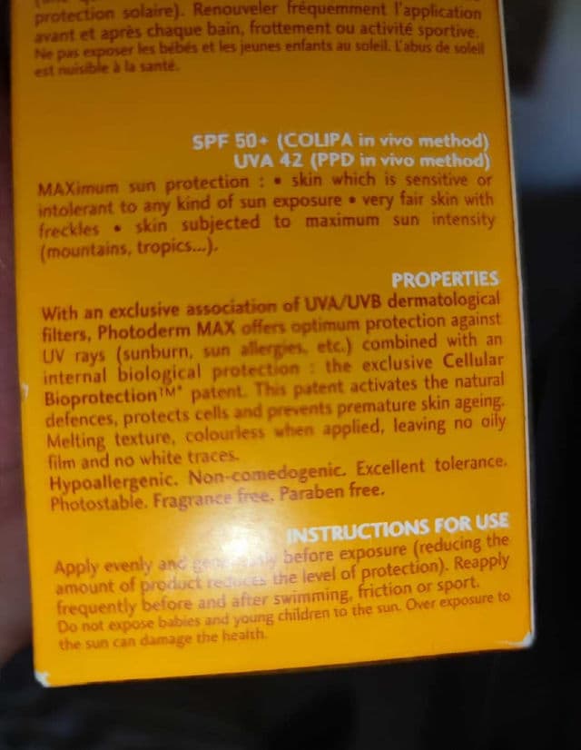 Bioderma Photoderm Max Lait SPF 50+ review photo by Mo3ath421