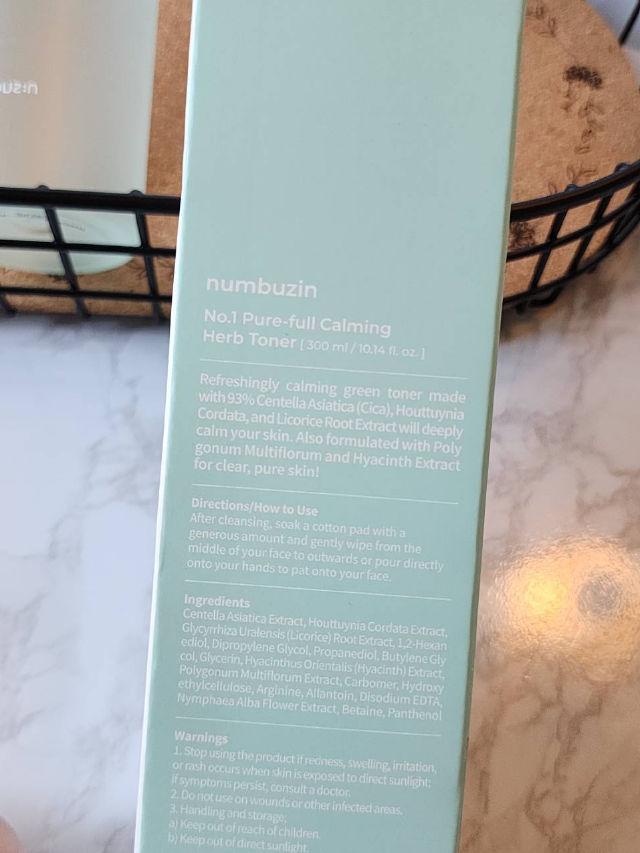 No.1 Pure-full Calming Herb Toner product review