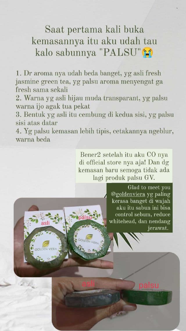 Golden Viera Face Wash Soap review photo by ranirohmawati
