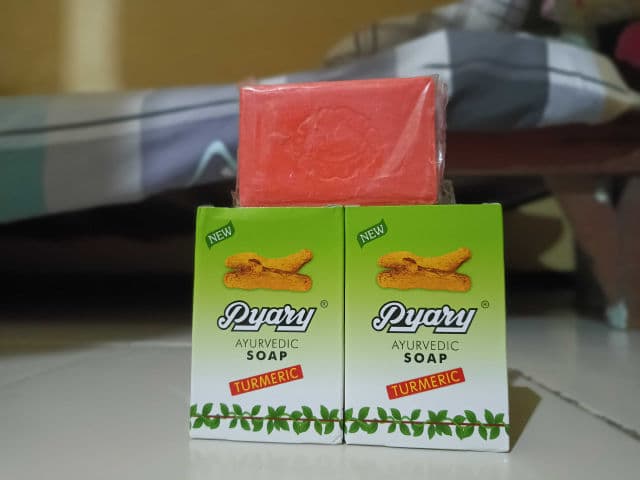 Pyary Ayurvedic Soap (Turmeric) review photo by calleeeh13