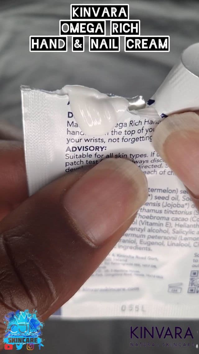 Kinvara Natural Omega Rich Hand & Nail Cream review photo by CHASEJLONDON