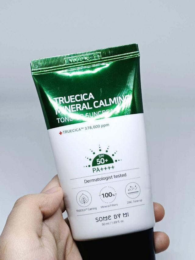 Truecica Mineral Calming Tone-Up Suncream SPF50+/PA++++ product review