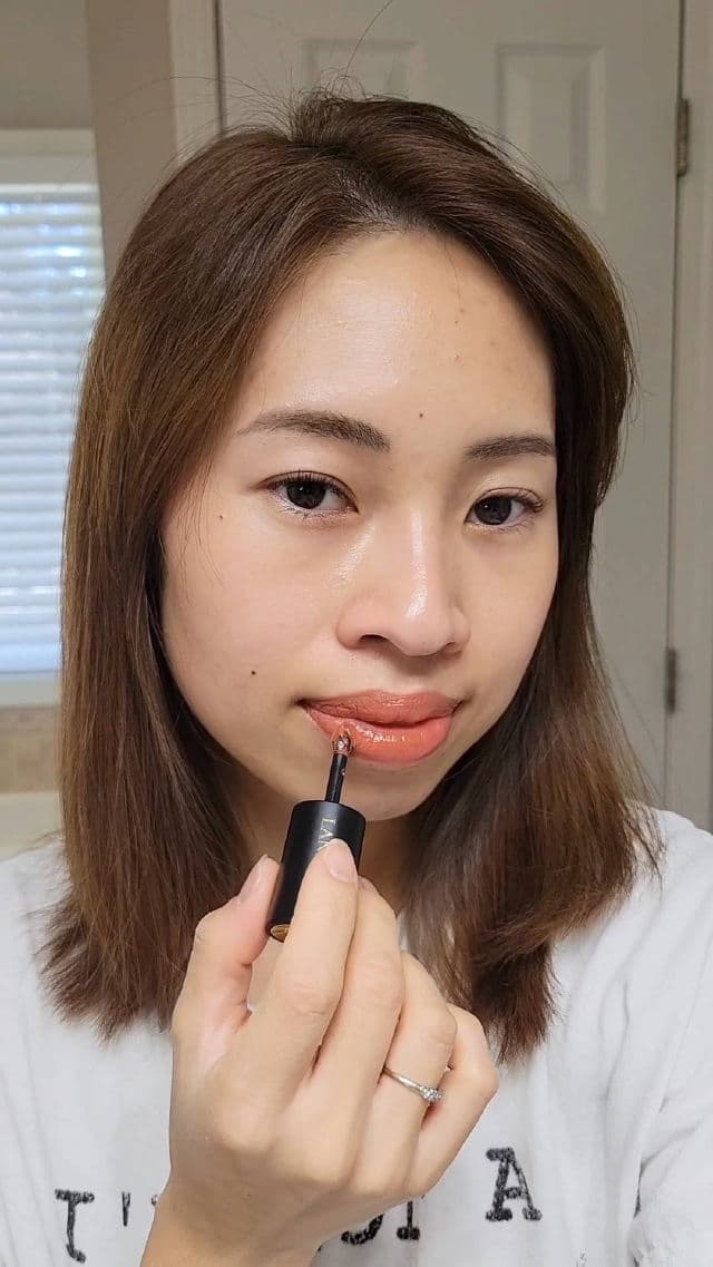 Lancome L'Absolu Rouge Drama Ink Liquid Lipstick 196 French Touch review photo by JillF