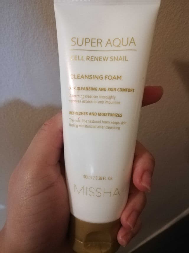 MISSHA Super Aqua Cell Renew Snail Cleansing Foam review photo by Faithy12