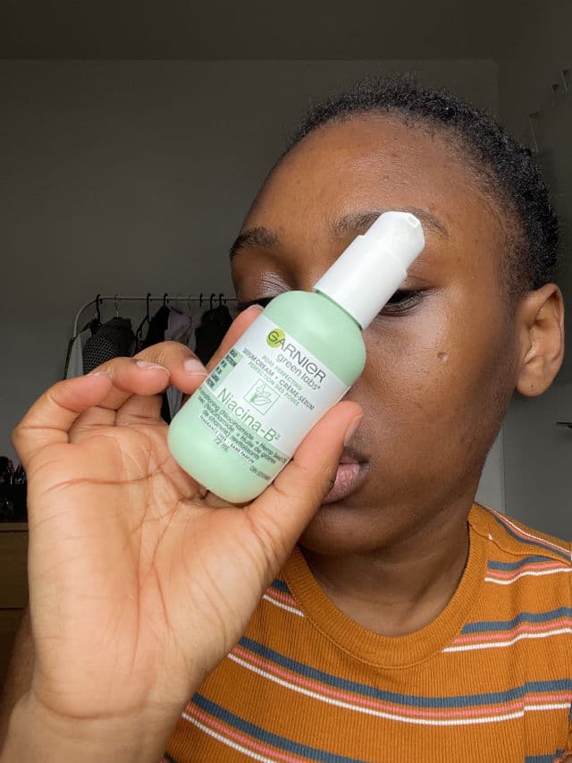Garnier Green Labs Canna-B Pore Perfecting Serum Cream Fragrance Free SPF 30 review photo by Skinwithluh