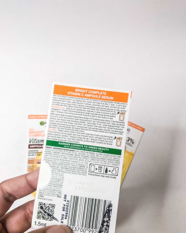 Garnier Bright Complete Vitamin C Ampoule Serum review photo by GhinaAH