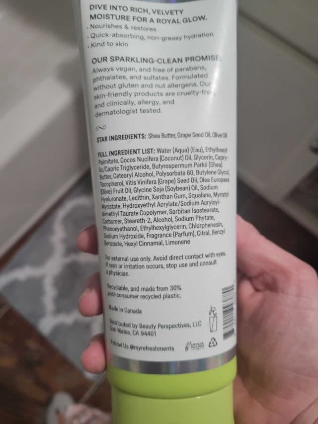 Refreshments Velvety Body Cream - Unscented review photo by DrMoate