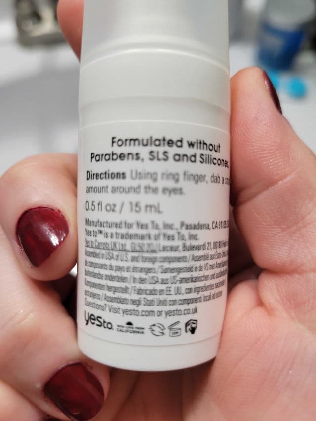 Yes to Avocado Fragrance-Free Daily Eye Cream review photo by Drmoate