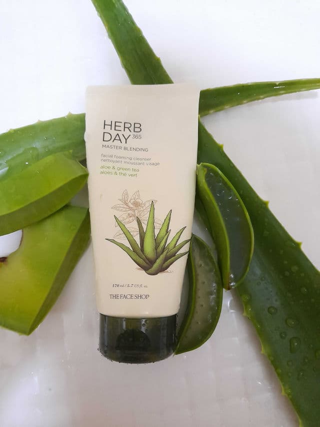 THE FACE SHOP Herb Day 365 Master Blending Foaming Cleanser Aloe & Green Tea review photo by Chinggy