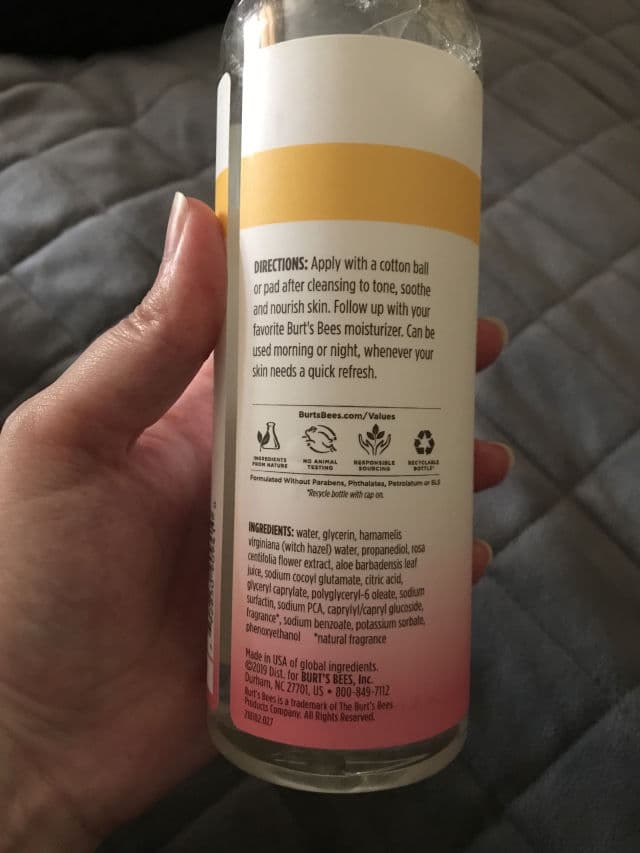 Burt's Bees Rose Micellar Toning Water review photo by LittleOtter