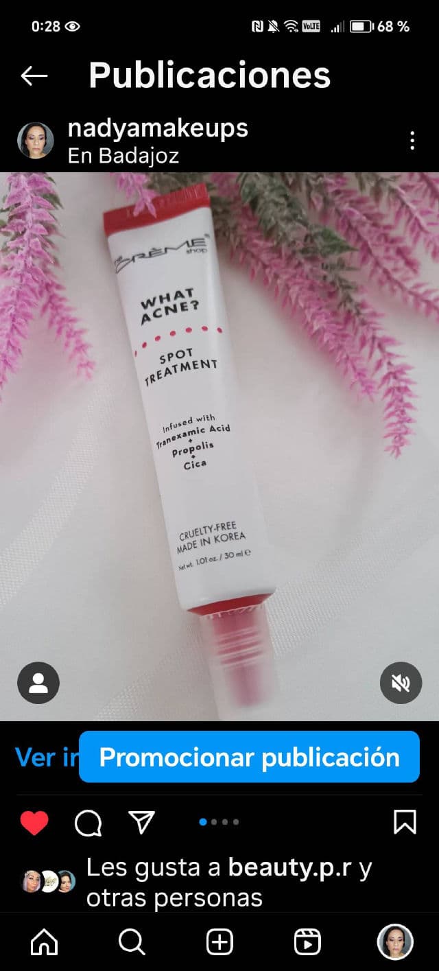 The Creme Shop What Acne? Spot Treatment review photo by Nadiaines