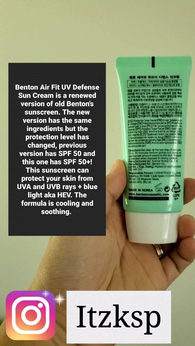 Air Fit UV Defense Sun Cream SPF 50+ PA++++ product review