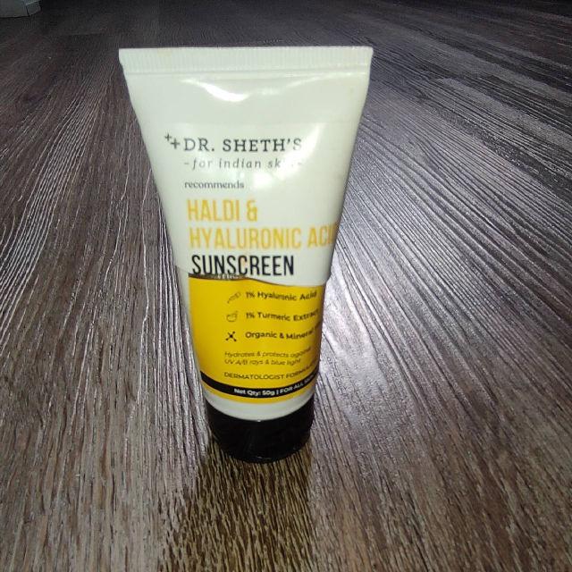 Haldi & Hyaluronic Acid Sunscreen SPF 50+ PA+++ product review