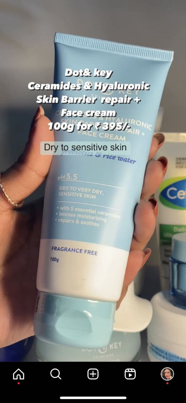 Dot & Key Ceramides & Hyaluronic Skin Barrier Repair Face Cream review photo by tanisha216