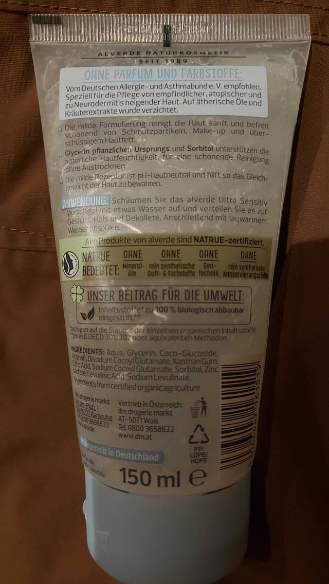 Alverde Naturkosmetik Ultra Sensitiv Waschgel review photo by MaGaGaria