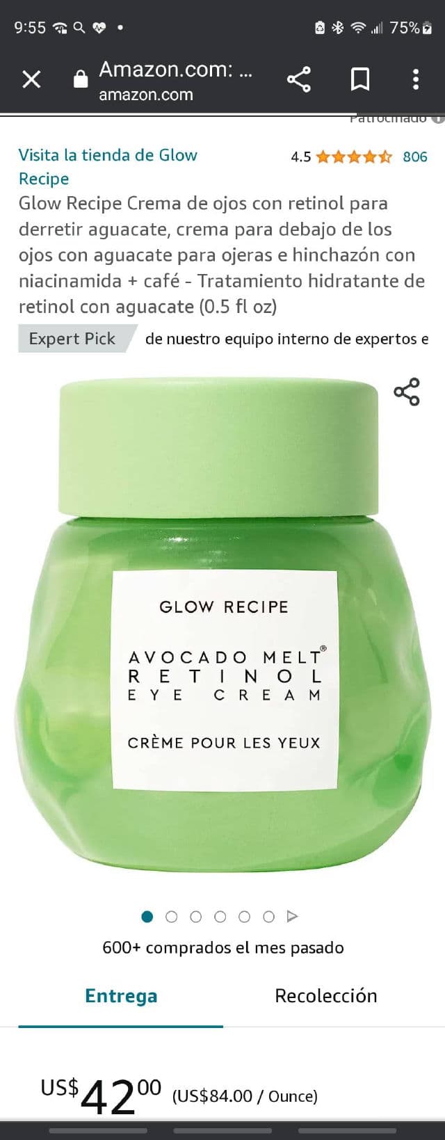 Glow Recipe Avocado Melt Retinol Eye Cream review photo by Maricusa15