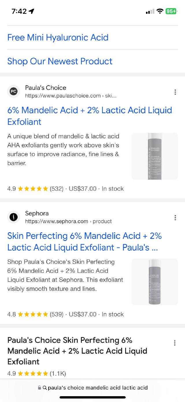 6% Mandelic Acid + 2% Lactic Acid Liquid Exfoliant product review