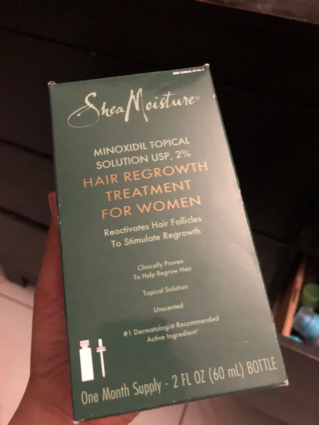 SheaMoisture Minoxidil 2% Hair Treatment Solution review photo by lizachairez