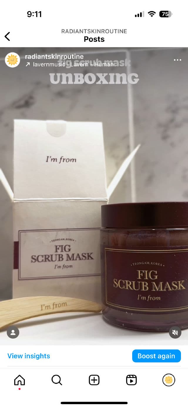 I'M FROM Fig Scrub Mask review photo by radiantskinroutine