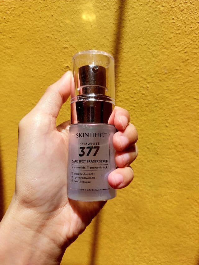 Skintific SymWhite377 Dark Spot Eraser Serum review photo by whenfarhanawrites