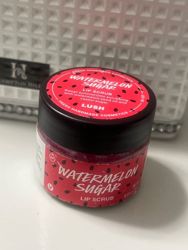 LUSH Watermelon Sugar Lip Scrub review photo by Emmacheers