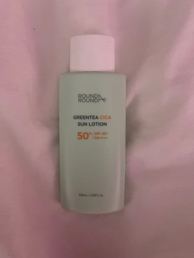 Round A' Round Green Tea Cica Sun Lotion review photo by freesialee