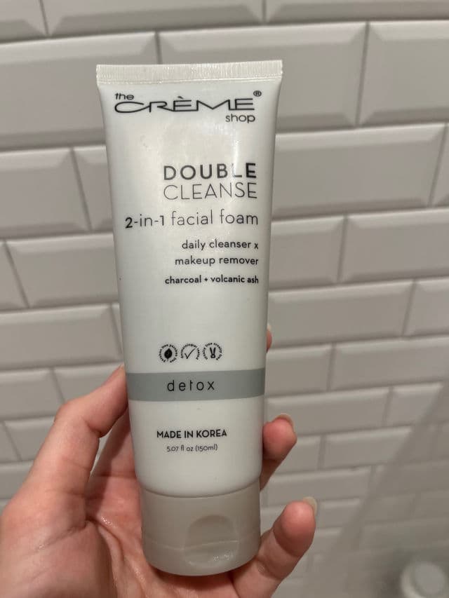The Creme Shop Double Cleanse 2-in-1 Facial Foam Cleanser | Charcoal + Volcanic Ash review photo by MChristina2