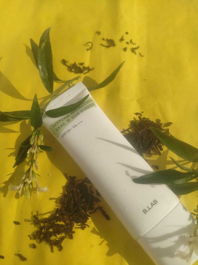 B_LAB Matcha Hydrating Real Sun Screen SPF 50+ PA++++ review photo by skindeepkumar