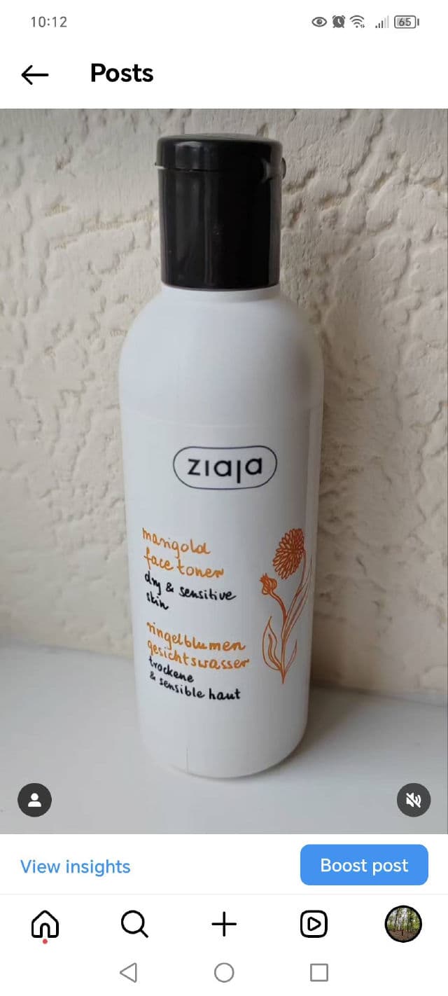 Ziaja Marigold Face Toner review photo by javs