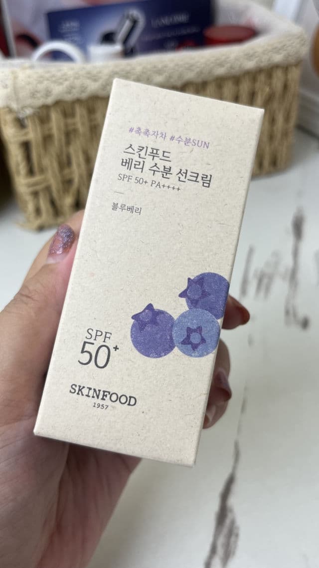 SKINFOOD Berry Moisturizing Sun Cream SPF50+ PA++++ review photo by ivannayvonne8