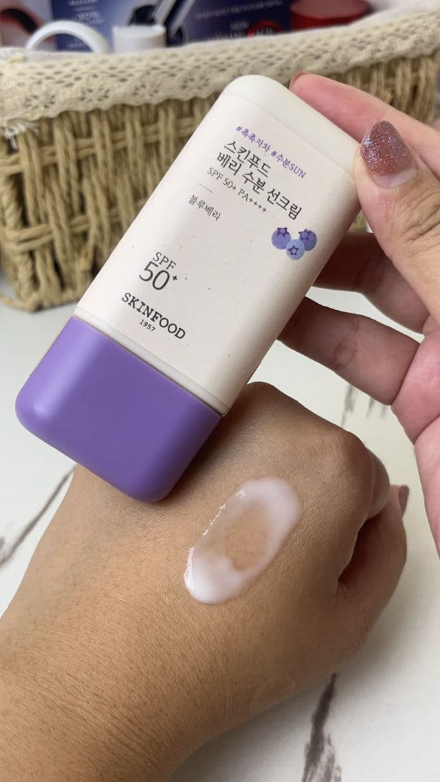 SKINFOOD Berry Moisturizing Sun Cream SPF50+ PA++++ review photo by ivannayvonne8