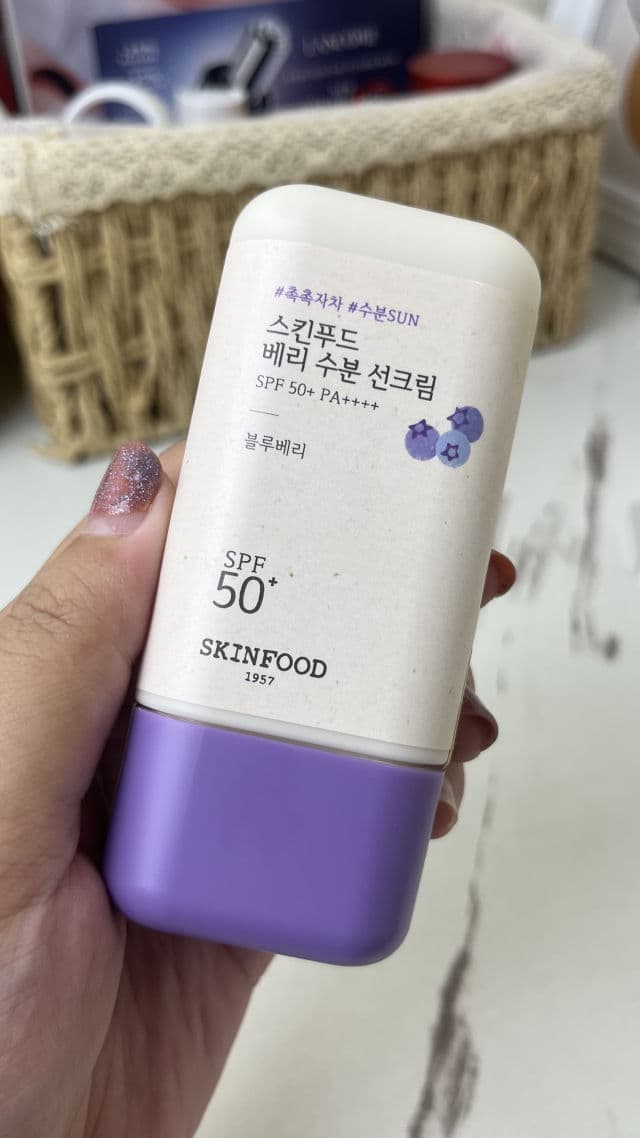 SKINFOOD Berry Moisturizing Sun Cream SPF50+ PA++++ review photo by ivannayvonne8
