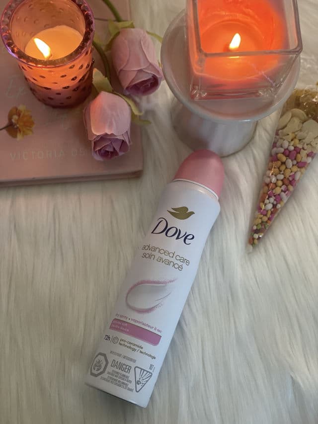 Dove Advanced Care Dry Spray Antiperspirant Deodorant Powder Soft review photo by beautybymimmiii