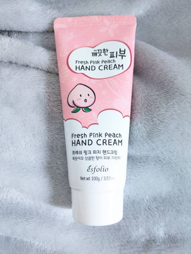 ESFOLIO Fresh Pink Peach Hand Cream review photo by ameliawonyoungism014