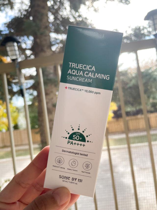 Truecica Aqua Calming Sun Cream SPF50+PA++++ product review