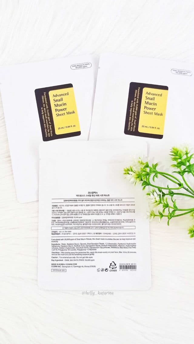 COSRX Advanced Snail Mucin Power Sheet Mask review photo by Hollykatarina
