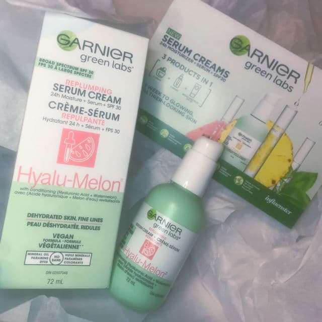 Garnier Green Labs Hyalu-Melon Replumping Serum Cream SPF 30 review photo by Beri1872