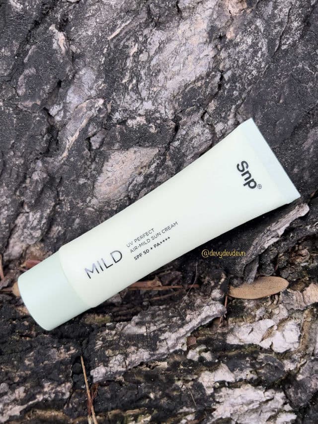 SNP UV Perfect Air-Mild Sun Cream SPF50+ PA++++ review photo by devydshop