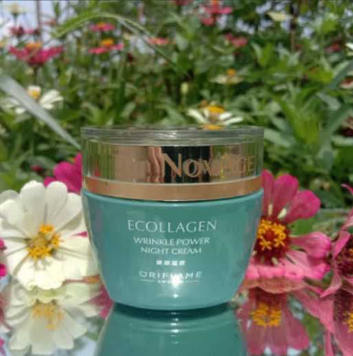 Oriflame NovAge Ecollagen Wrinkle Power Night Cream review photo by mrscepiskincare