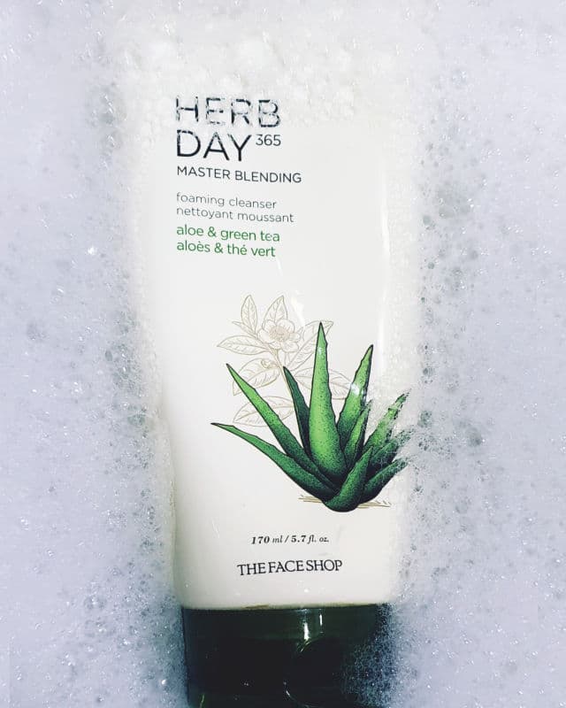 THE FACE SHOP Herb Day 365 Master Blending Foaming Cleanser Aloe & Green Tea review photo by Apz