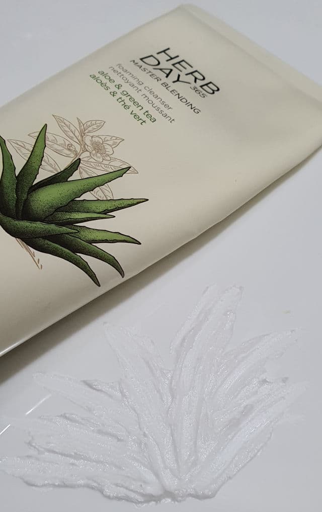 THE FACE SHOP Herb Day 365 Master Blending Foaming Cleanser Aloe & Green Tea review photo by Apz