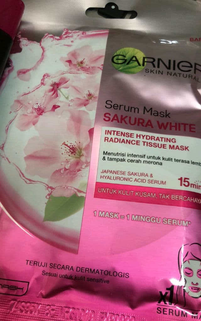 Garnier Sakura White Serum Sheet Mask review photo by Cravingforglowskin