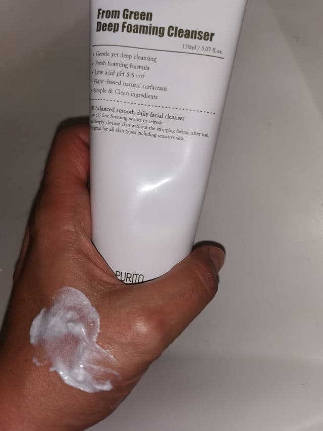 PURITO Green Deep Foaming Cleanser review photo by hashiskincare