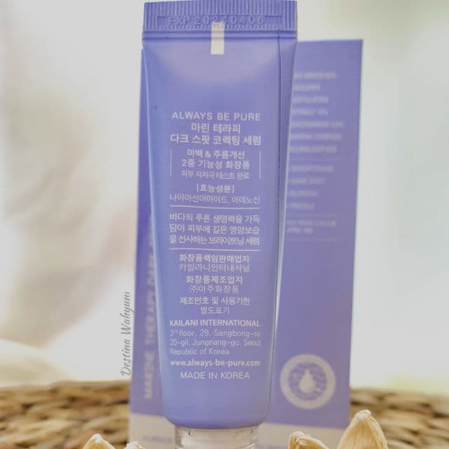 ALWAYS BE PURE Marine Therapy Dark Spot Correcting Serum review photo by Destinawah