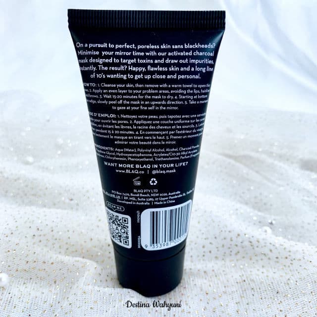 Blaq Peel Off Mask review photo by Destinawah
