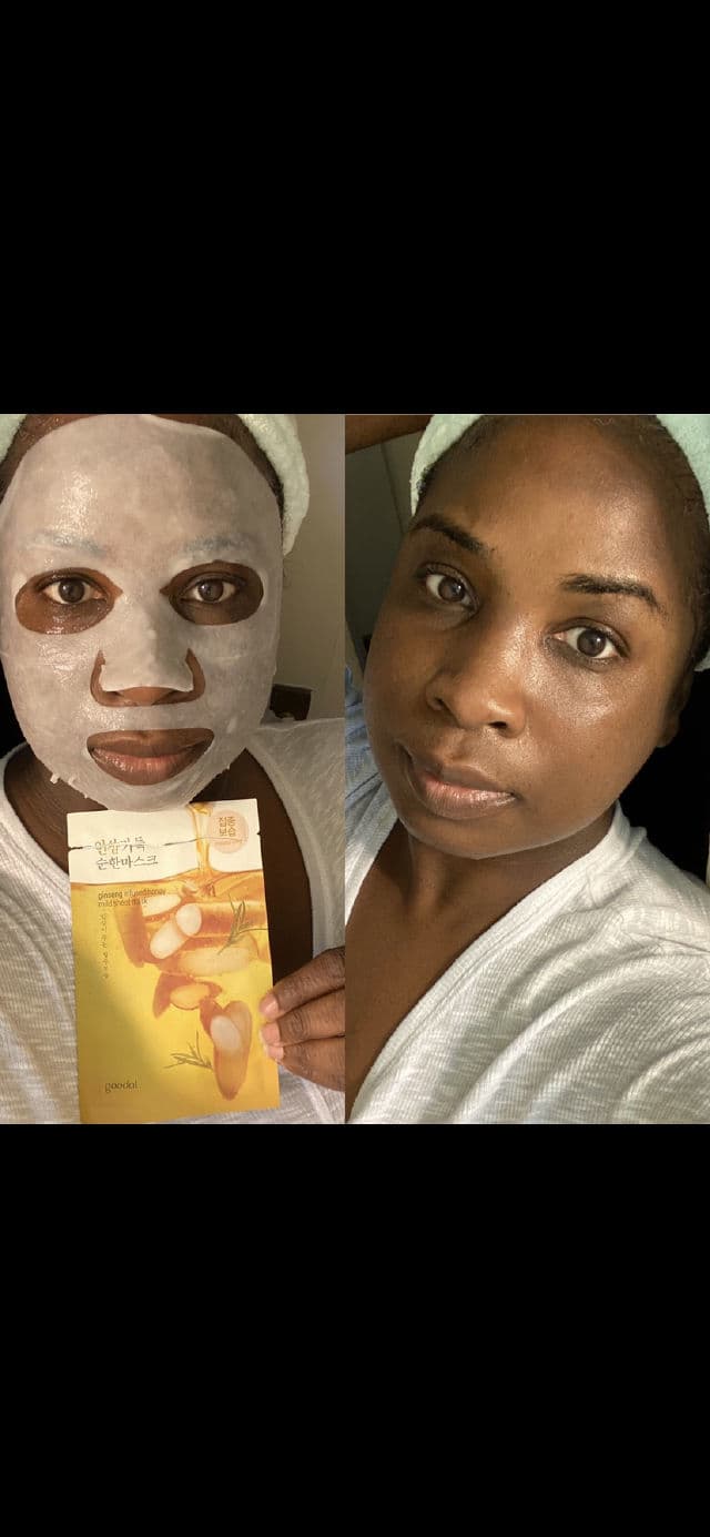 GOODAL Mild Sheet Mask Ginseng review photo by Georgialion47