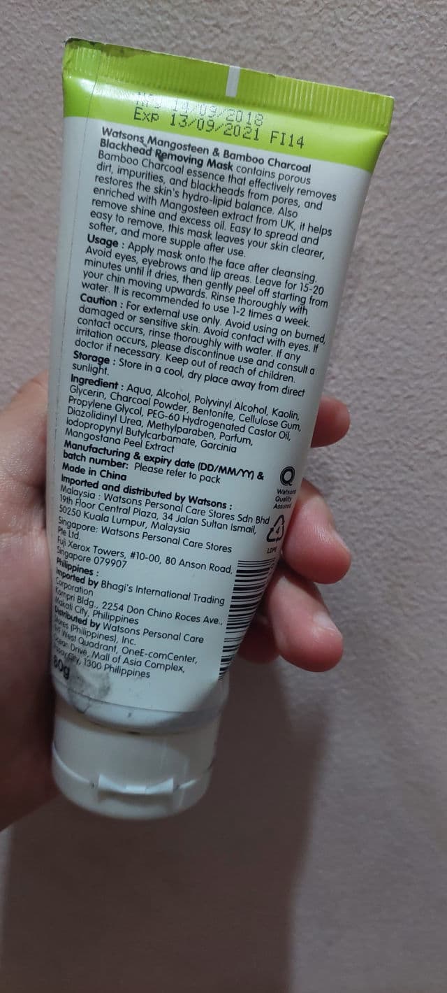 Watsons Mangosteen and Charcoal Blackhead Removing Mask review photo by Gray17