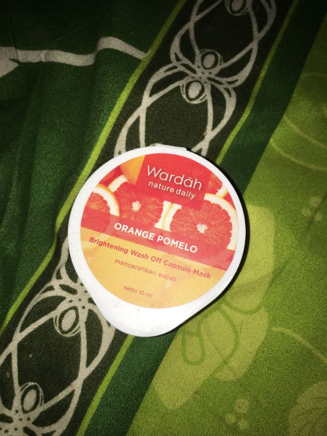 Wardah Orange Pomelo Brightening Wash Off Capsule Mask review photo by Iis70